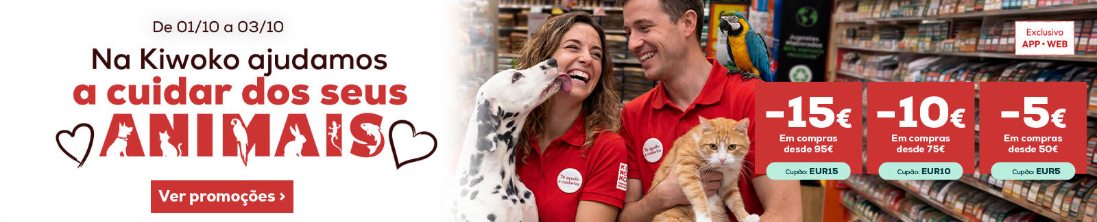 15&euro; de desconto em compras desde 95&euro;, inserindo e validando o cup&atilde;o EUR15, 10&euro; de desconto em compras desde 75&euro;, inserindo e validando o cup&atilde;o EUR10 ou 5&euro; de desconto em compras desde 50&euro;, inserindo e validando o cup&atilde;o EUR5.