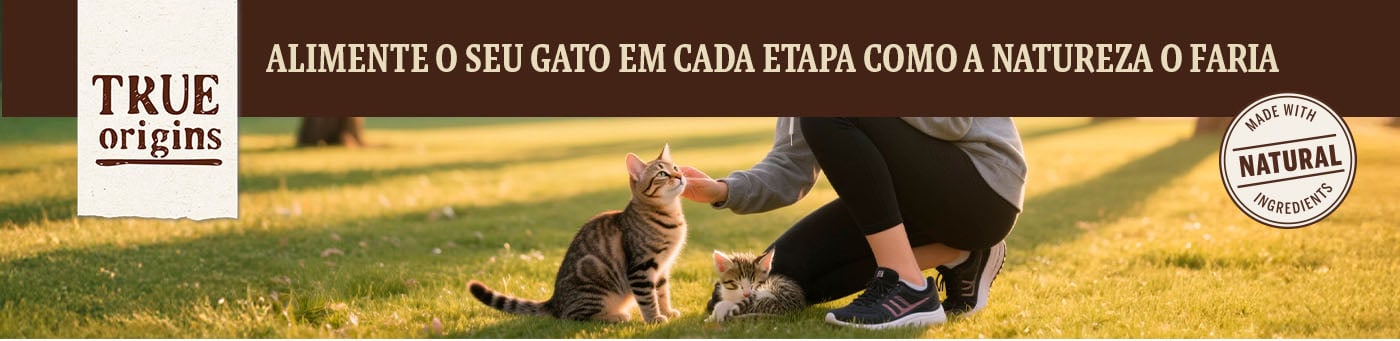 True Origins gato. Alimentação natural para todas as suas etapas de vida