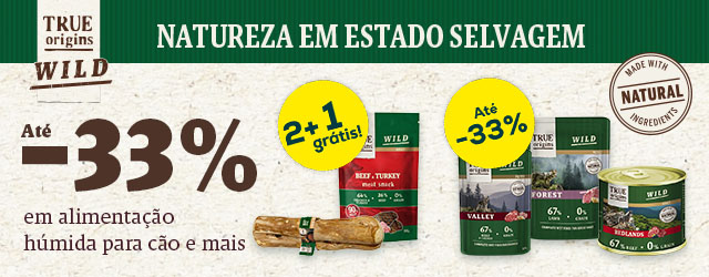 True Origins Wild: Até -33% em alimentação húmida para cão