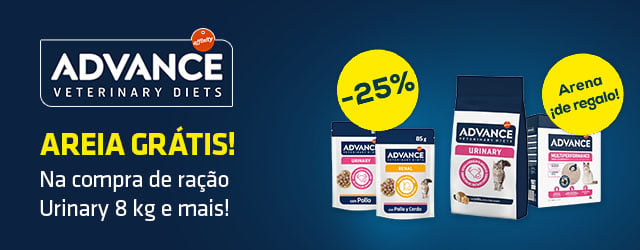 Advance: Receba um brinde ao comprar ração Urinary de 8 kg e muito mais