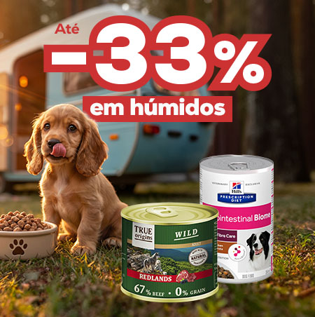 Até -33% numa seleção de alimentação húmida para cão