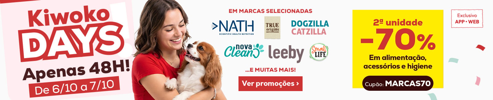 KIWOKO DAYS: -70% na 2.&ordf; unidade das Marcas Pr&oacute;prias com o cup&atilde;o MARCAS70