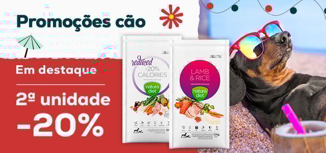 Natura Diet: 20% na 2ª un. em ração para cão com frango 14 kg