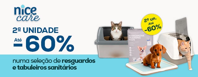 Nice Care: -60% na 2ª unidade numa seleção de resguardos e tabuleiros sanitários