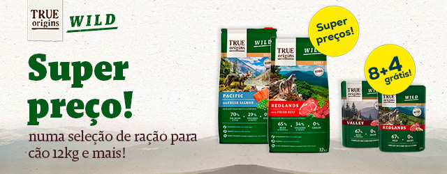 True Origins: Super preços em ração para cão;  8+4 grátis numa seleção de packs de húmidos 12 un.
