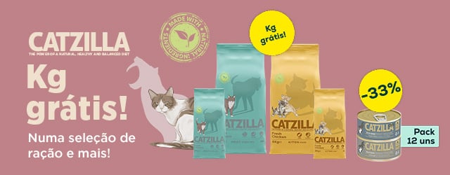 Catzilla: 2 kg grátis na compra de ração Adult Sterilised 6 kg e -33% numa seleção de packs de alimentação húmida