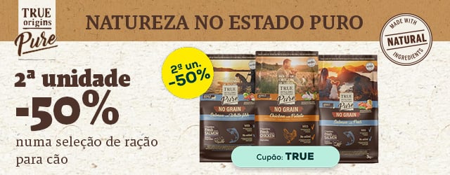 True Origins Pure: -50% na 2ª unidade numa seleção de ração para cão 3 kg