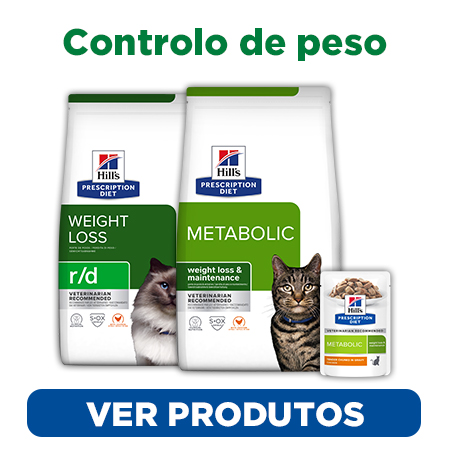 Hill's oferece diferentes opções de alimentos para o controlo de peso do seu gato