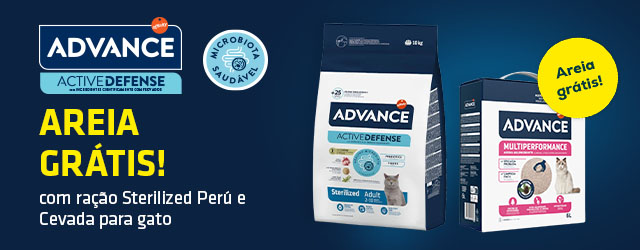 Advance: Areia grátis com referências selecionadas de ração para gato