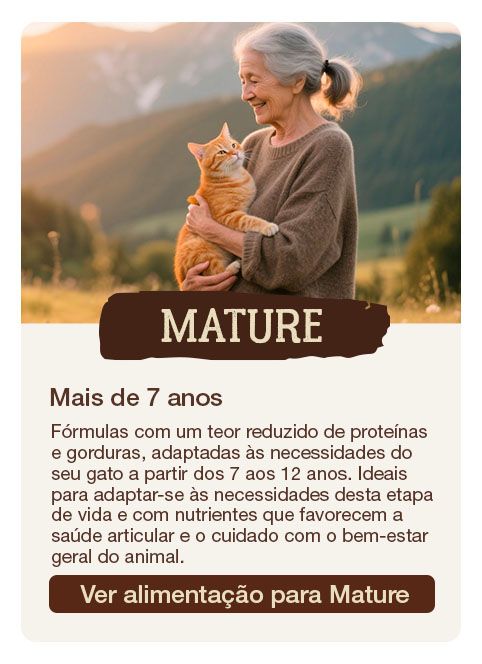 True Origins para gatos mature. Mais de 7 anos