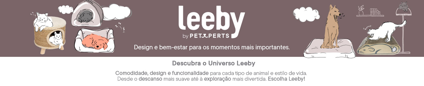 Conheça o universo de acessórios Leeby:  Design e bem-estar para cada estilo de vida e tipo de animal de estimação.