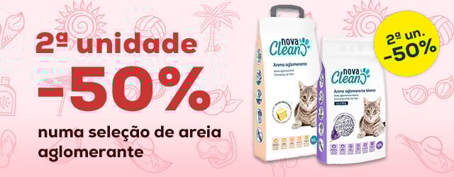 Nova Clean: -50% na 2.ª unidade numa seleção de areia aglomerante