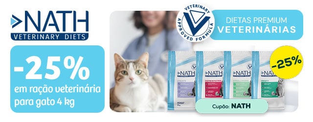 Nath Veterinary Diets: -25% em ração veterinária para gato 4 kg