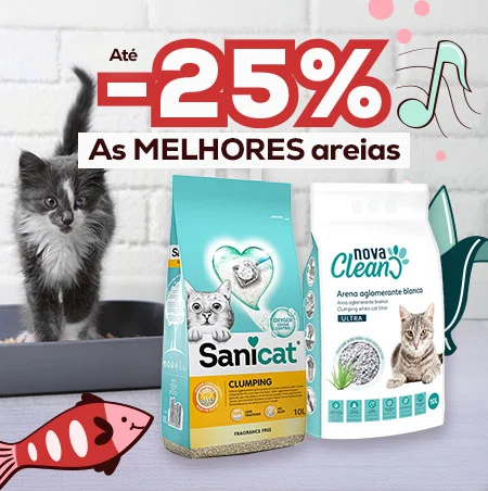 Até -25% em areias