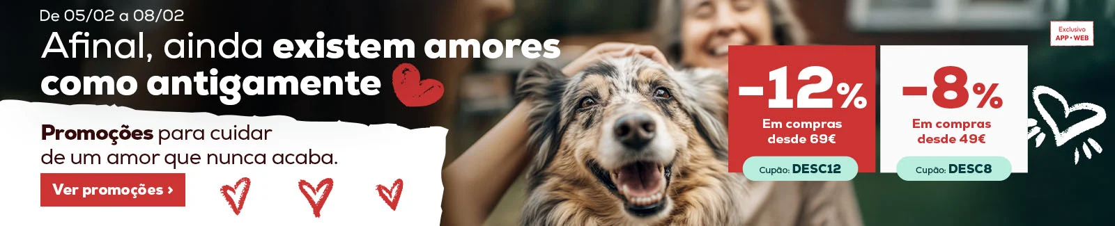 12% de desconto em compras desde 69&euro; ou 8% de desconto em compras desde 49&euro;