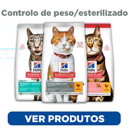 Hill's Science Plan - Nutrição especializada que ajuda a manter os gatos esterilizados ativos, saudáveis e com peso adequado