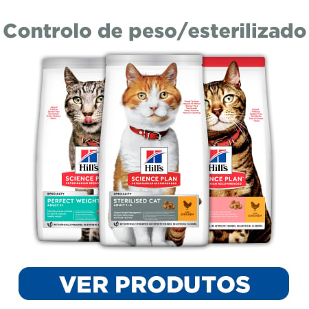 Hill's Science Plan - Nutrição especializada que ajuda a manter os gatos esterilizados ativos, saudáveis e com peso adequado