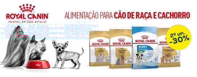 Royal Canin: 2ª unidade a -30% numa seleção de ração para cão