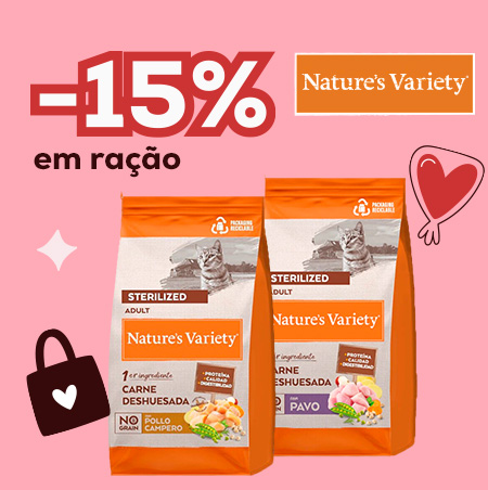 Nature's Variety: -15% numa seleção de ração para gato 7 kg