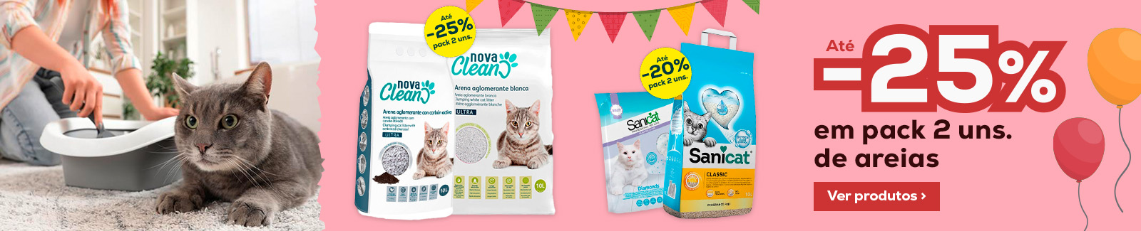 At&eacute; -25% em packs de areias 2 uns