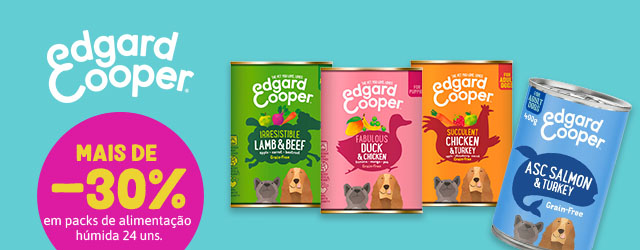 Edgard & Cooper: mais de -30% em alimentação húmida para cão 24 uns.