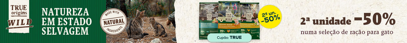 True Origins Wild: -50% na 2ª unidade numa seleção de ração para gato