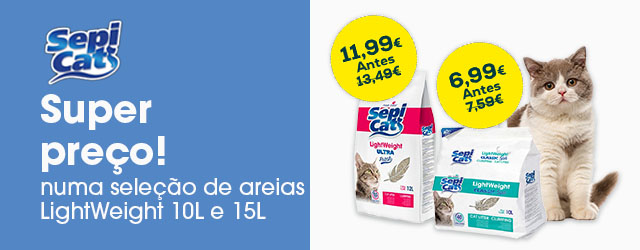 Sepicat: Super preços numa seleção de areias para gato