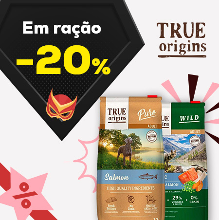True Origins Wild: -20% numa seleção de ração para cão