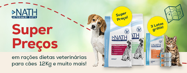 Nath Veterinary Diets - Super Preços em rações dietas veterinárias para cães  12Kg e muito mais!