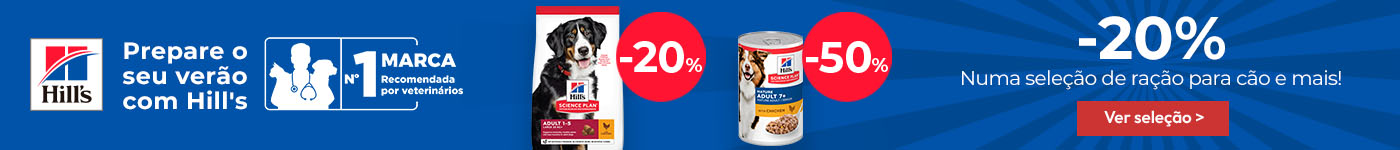 Hill’s Science Plan: -20% numa seleção de ração para cão e -50% numa seleção de packs de alimentação húmida para cão