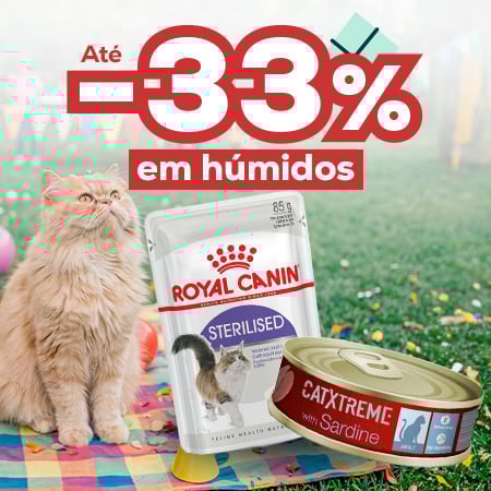 Até -33% numa seleção de alimentação húmida para gato