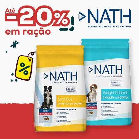 Nath: -20% de desconto em ração para cão 12 kg