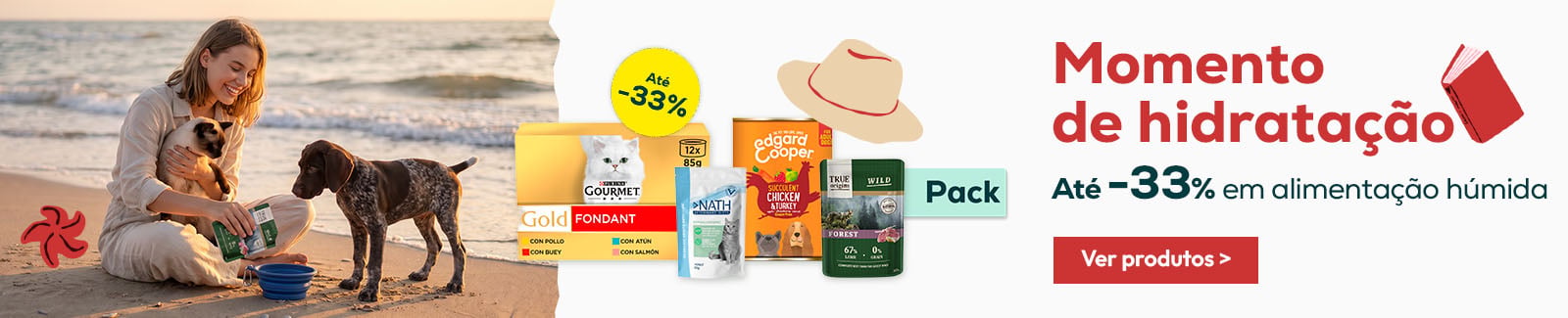 Momento de hidrata&ccedil;&atilde;o: At&eacute; -33% numa sele&ccedil;&atilde;o de packs de alimenta&ccedil;&atilde;o h&uacute;mida