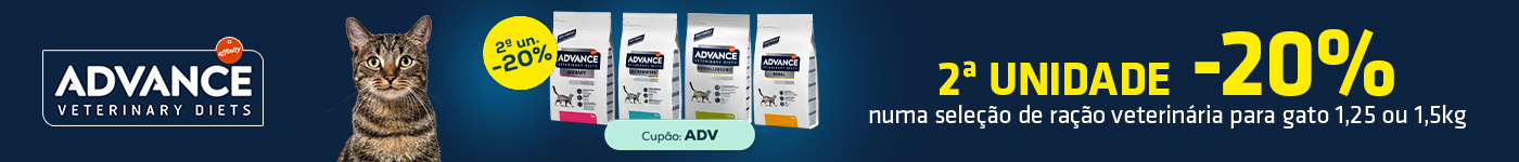 Advance Veterinary Diets: -20% na 2ª unidade numa seleção de ração para gato