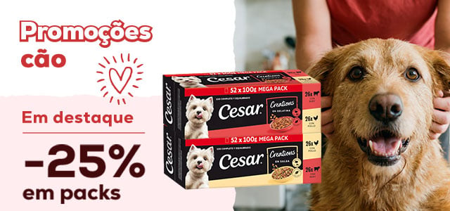 Cesar: -25% numa seleção de alimentação húmida para cão