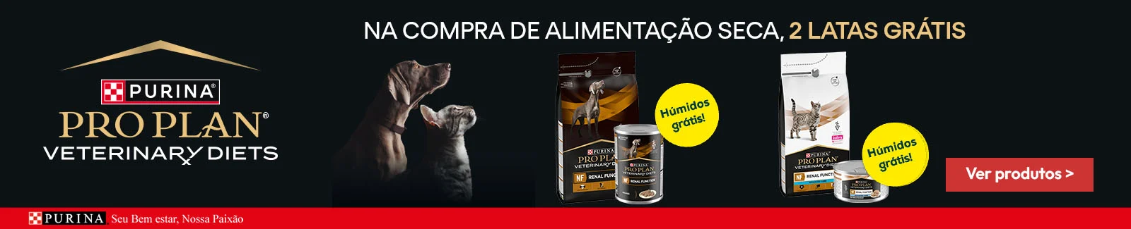 Pro Plan: Uma lata de alimenta&ccedil;&atilde;o h&uacute;mida de oferta na compra de ra&ccedil;&atilde;o
