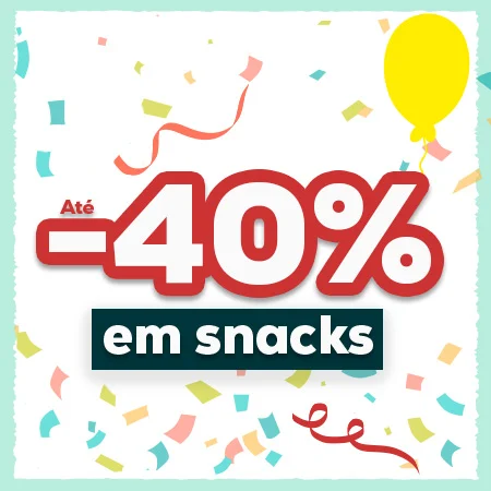 Até -40% numa seleção de snacks