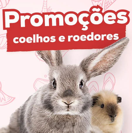 Promoções para coelhos e roedores
