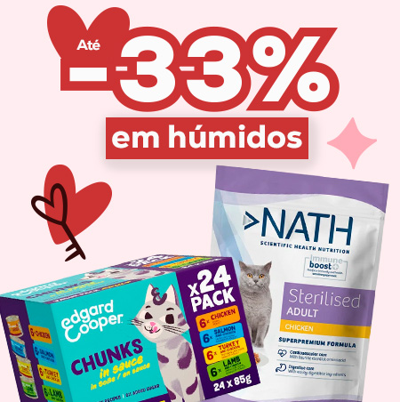 Até -33% numa seleção de alimentação húmida para gato