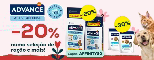 Advance: -20% numa seleção de ração e -30% numa seleção de packs de alimentação húmida