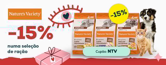 Nature's Variety: -15% numa seleção de ração