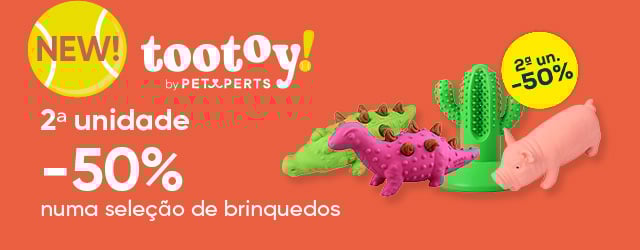 Tootoy: 50% de desconto na 2ª unidade em seleção de brinquedos para cão