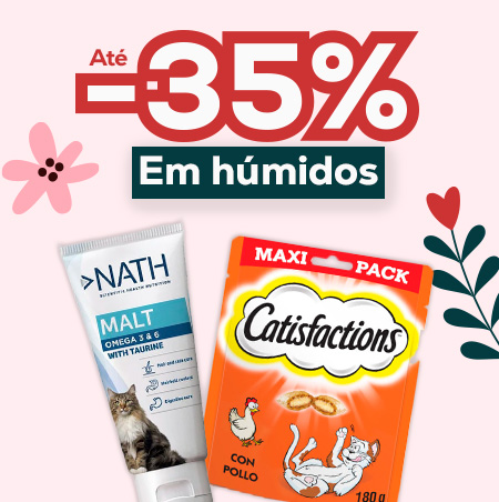Até -35% numa seleção de alimentação húmida para gato