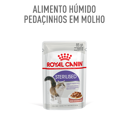 Alimentação húmida com molho para gato esterilizado: Royal Canin Feline Sterilised