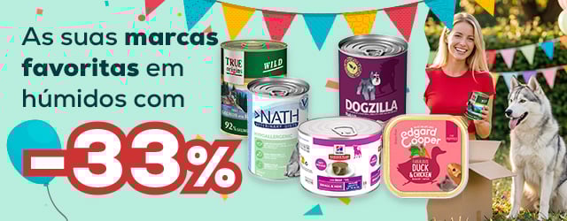 -33% numa seleção de packs de alimentação húmida das suas marcas favoritas
