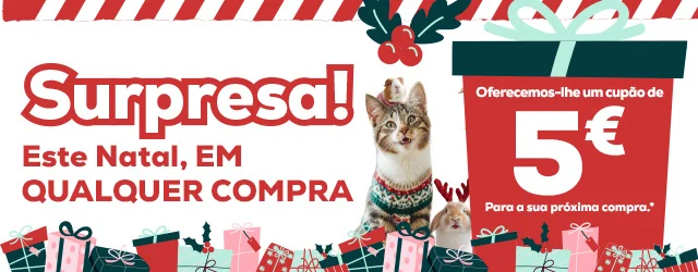 Compre durante o mês de dezembro e oferecemos -5€ para a sua próxima compra