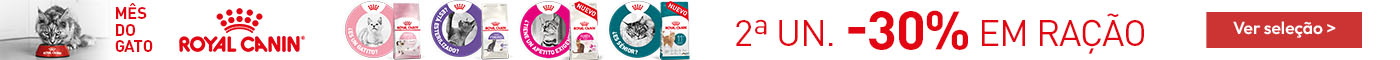 Royal Canin: 2ª unidade -30% numa seleção de ração