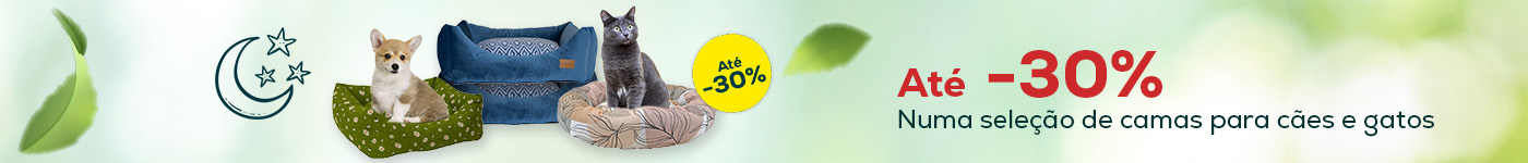 Até -30% numa seleção de camas para cães e gatos