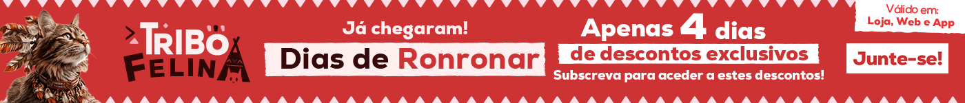-20% numa seleção de camas, arranhadores, passeio e brinquedos para gato e mega descontos em alimentação e areias
