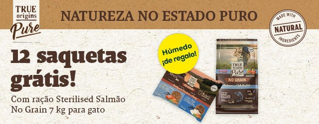 True Origins Pure: Lata de comida húmida de oferta com uma seleção de ração para gatos de 7 kg